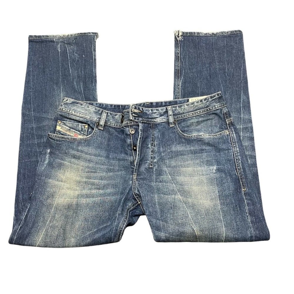 DIESEL RIANG 008SV Mens Jeans Pants 34x31 Distressed Cotton Denim Stretch